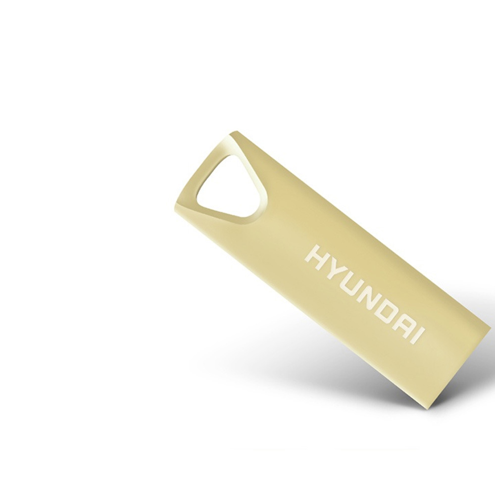 Hyundai Bravo Deluxe Keychain USB 2.0 Flash Drive 16GB Metal Gold