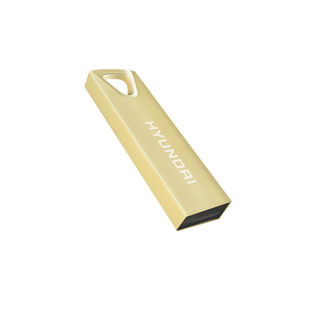 Hyundai Bravo Deluxe Keychain USB 2.0 Flash Drive 16GB Metal Gold
